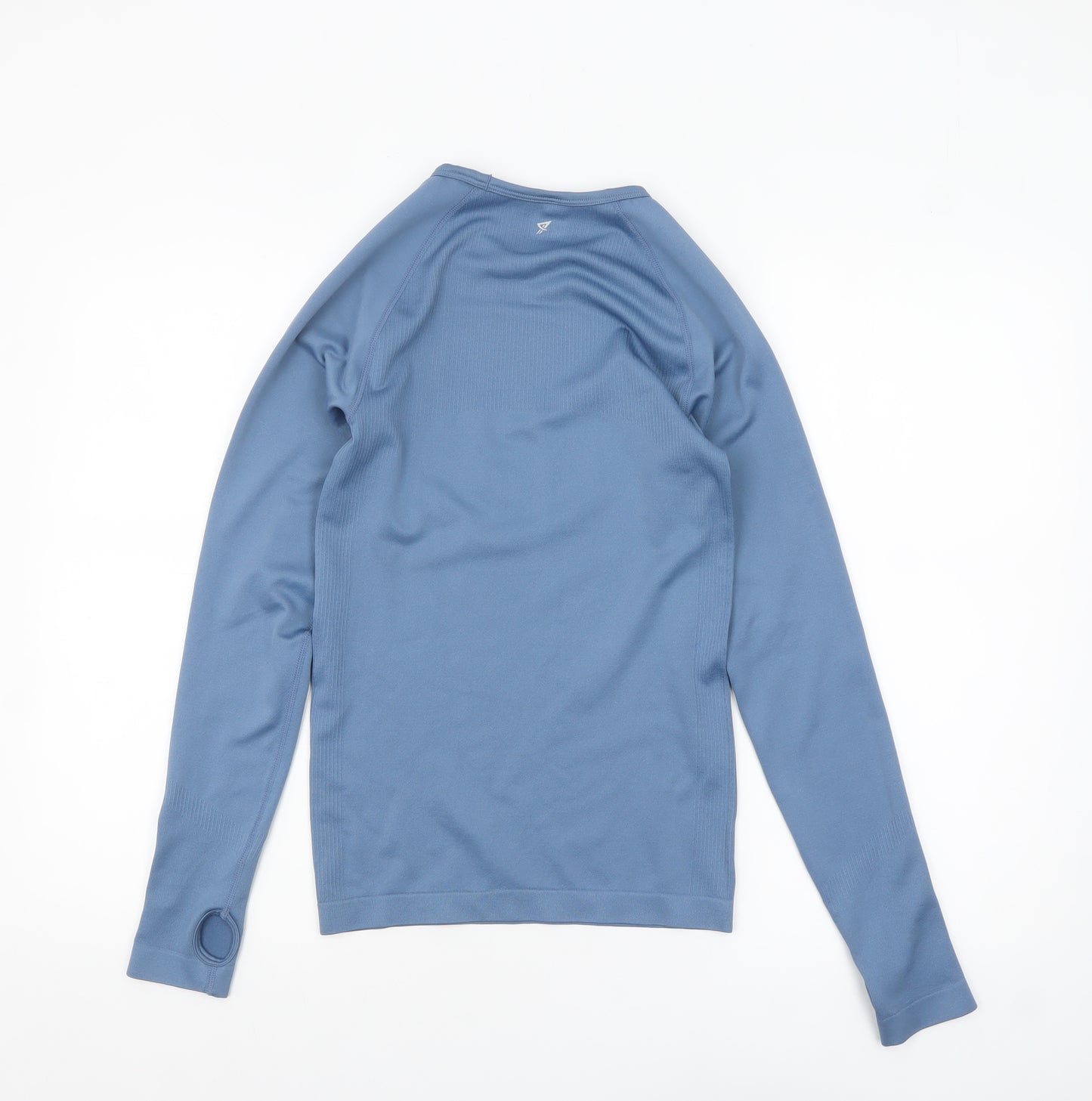 Primark Women Blue Long Sleeve Workout Top XS Slim Fit Activewear Pullover