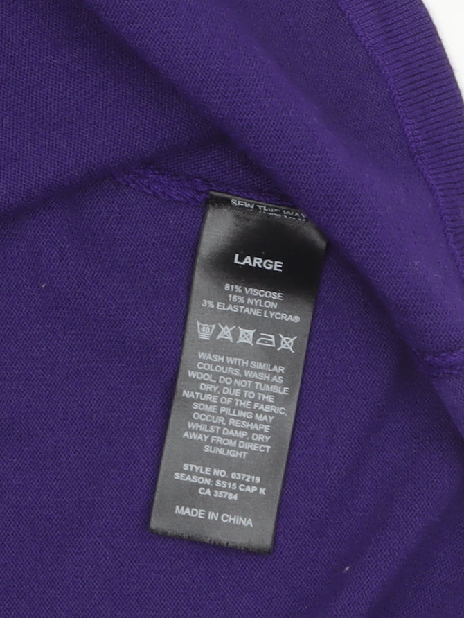 Precis Petite Women's Purple 3/4 Sleeve Open Knit Cardigan L