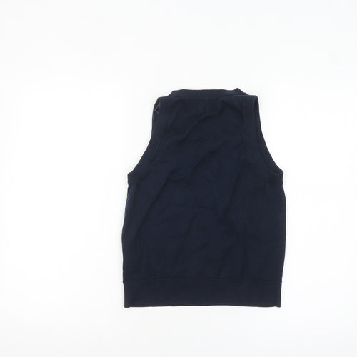 Holly & Whyte Women Blue Sleeveless Knit Tank Top Size M