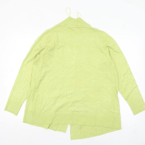Bonmarché Women Green Cardigan Size 16 Long Sleeve Open Front