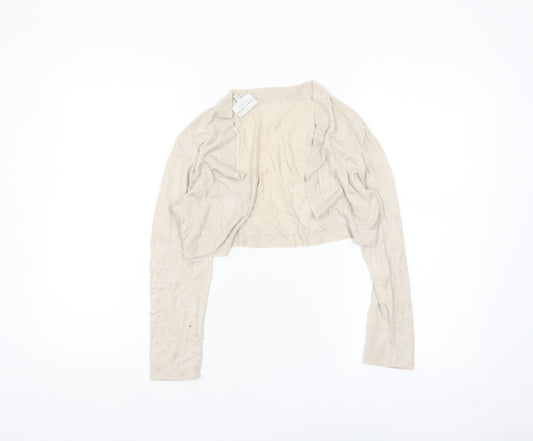 Laura Ashley Women’s Beige Shrug Knit Cardigan Size 12