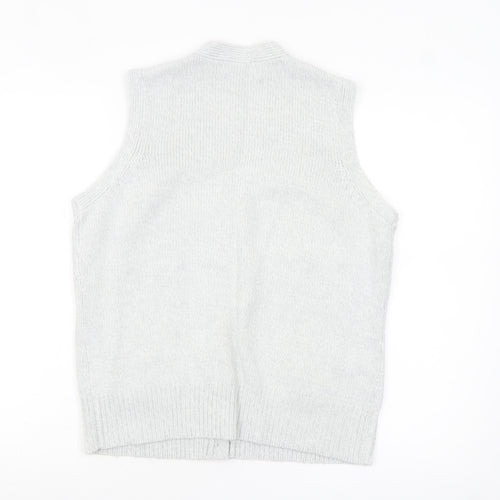 Honor Millburn Women’s Grey Cable-Knit Sleeveless Vest Jumper Size 14