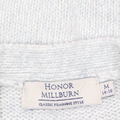 Honor Millburn Women’s Grey Cable-Knit Sleeveless Vest Jumper Size 14