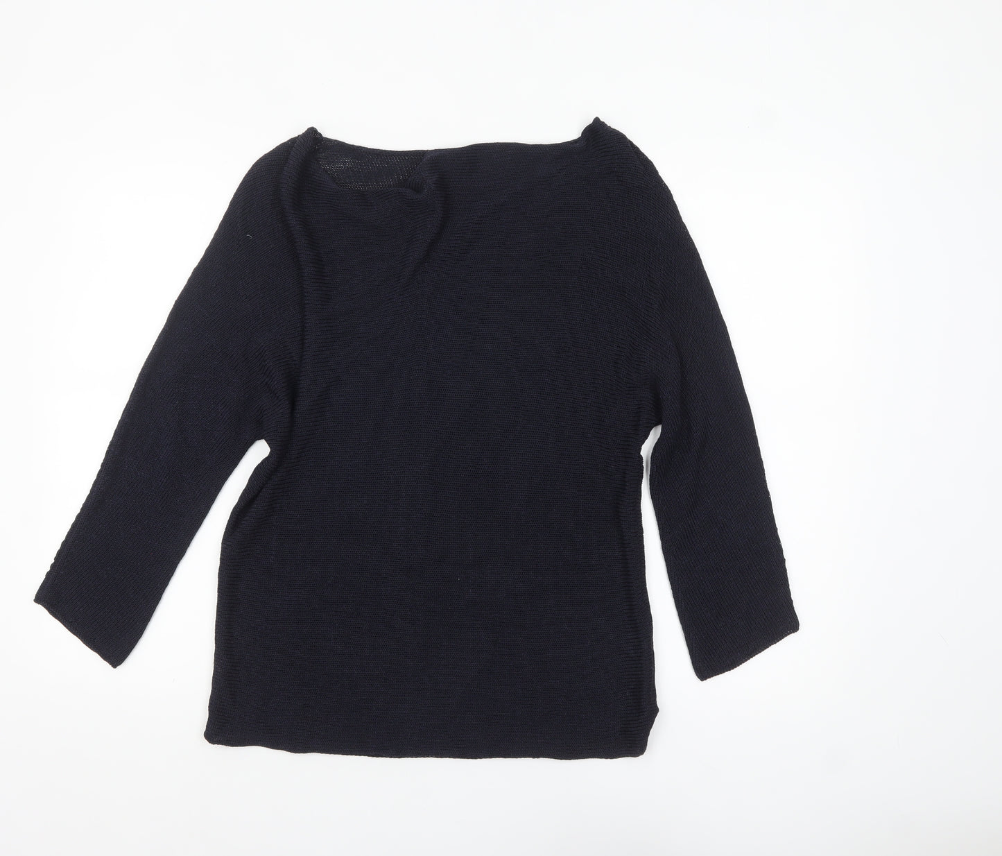 MaxMara Women's Black Knit Boat Neck 3/4 Sleeve Jumper S