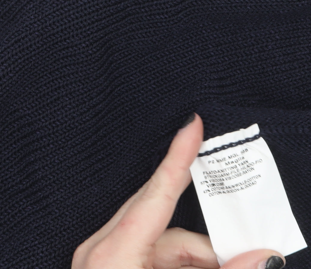 MaxMara Women's Black Knit Boat Neck 3/4 Sleeve Jumper S