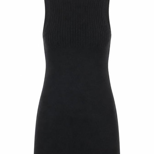 Rebellious Women's Black Sleeveless Bodycon Knit Mini Dress S