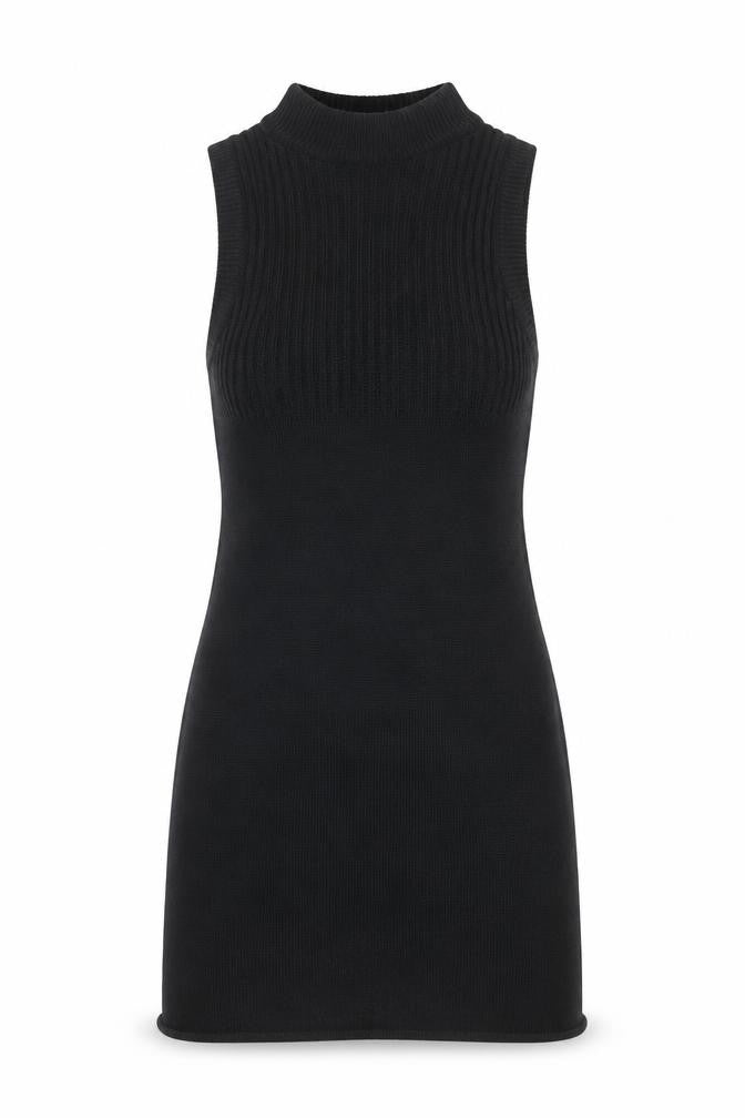 Rebellious Women's Black Sleeveless Bodycon Knit Mini Dress S