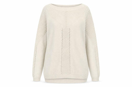 Front view of Principles by Ben de Lisi Women’s Beige Cotton Knit jumper, size UK 18