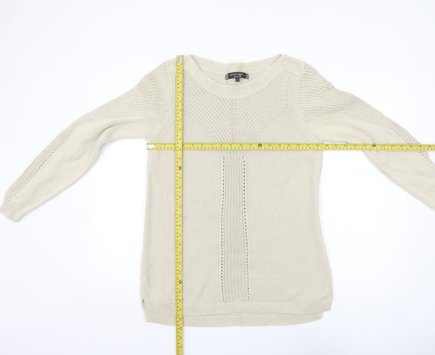Principles by Ben de Lisi Women’s Beige Cotton Knit Pullover Jumper Size 18