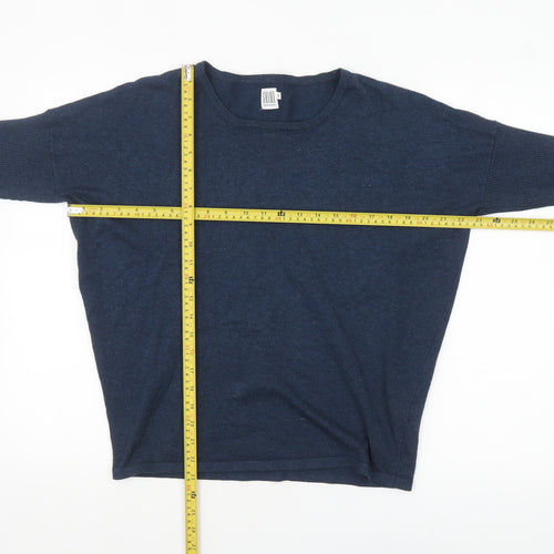 Saint Tropez Women Blue Relaxed Pullover Jumper Size S