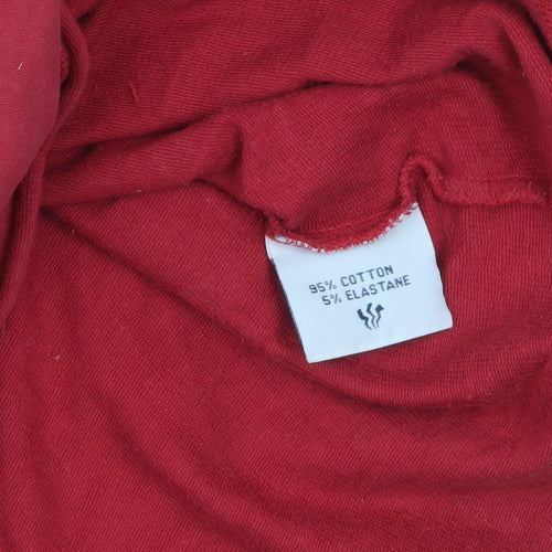 Fat Face Women's Red Cotton Blend Pullover Hoodie Size 12