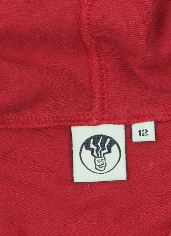 Fat Face Women's Red Cotton Blend Pullover Hoodie Size 12