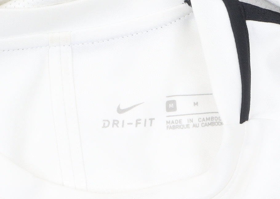Nike Men's White Dri-Fit Athletic T-Shirt Medium Short Sleeve