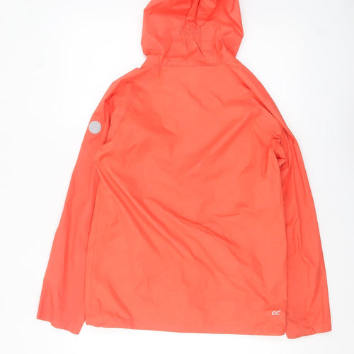 Regatta Boys Orange Waterproof Hooded Rain Coat Jacket 13-14 Years