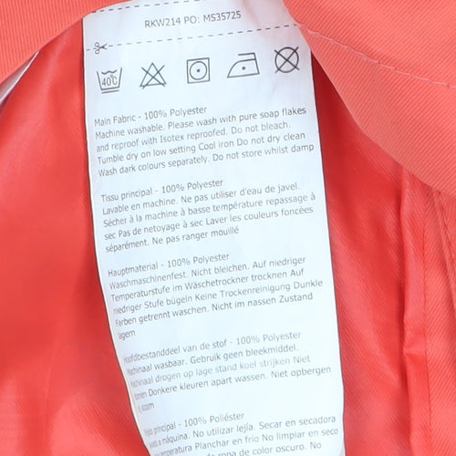 Regatta Boys Orange Waterproof Hooded Rain Coat Jacket 13-14 Years