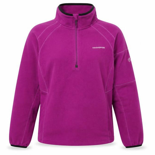 Craghoppers Women’s Pink Fleece Pullover UK 20 1/2 Zip Sweatshirt