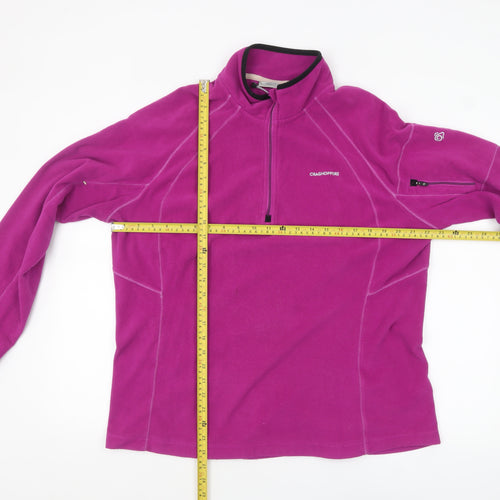 Craghoppers Women’s Pink Fleece Pullover UK 20 1/2 Zip Sweatshirt