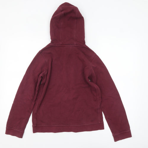 Nike Boys Maroon Pullover Hoodie Large 147-158cm Cotton Casual Sweatshirt