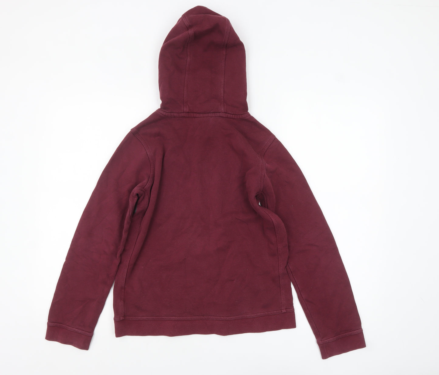 Nike Boys Maroon Pullover Hoodie Large 147-158cm Cotton Casual Sweatshirt
