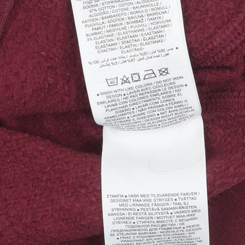Nike Boys Maroon Pullover Hoodie Large 147-158cm Cotton Casual Sweatshirt