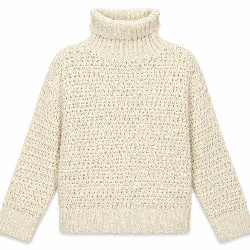 Marks and Spencer Women’s Ivory Roll Neck Chunky Knit Jumper L