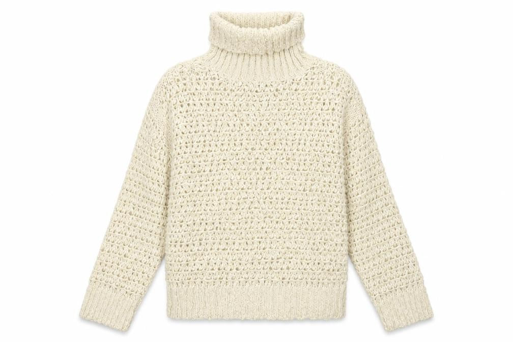 Marks and Spencer Women’s Ivory Roll Neck Chunky Knit Jumper L