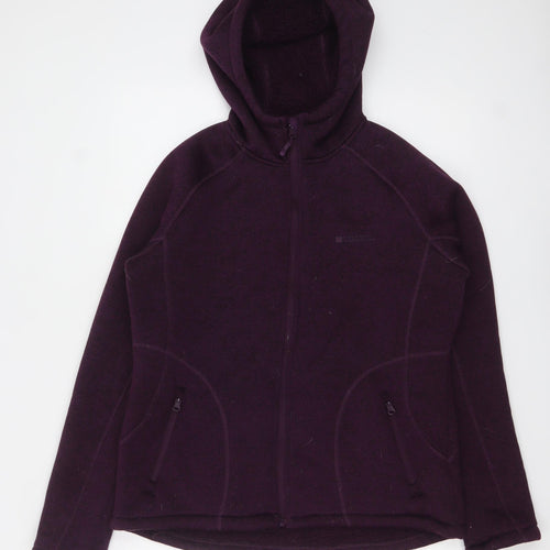 Mountain Warehouse Womens Purple Full Zip Hoodie UK 16 Fleece Lined