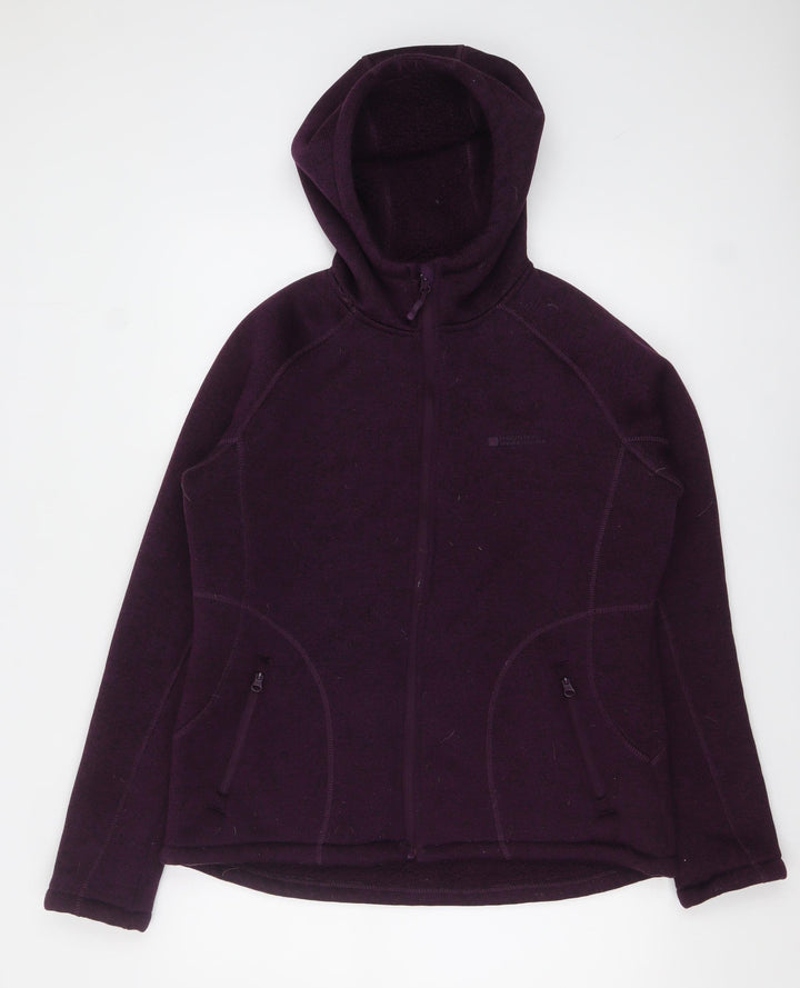 Mountain Warehouse Womens Purple Full Zip Hoodie UK 16 Fleece Lined