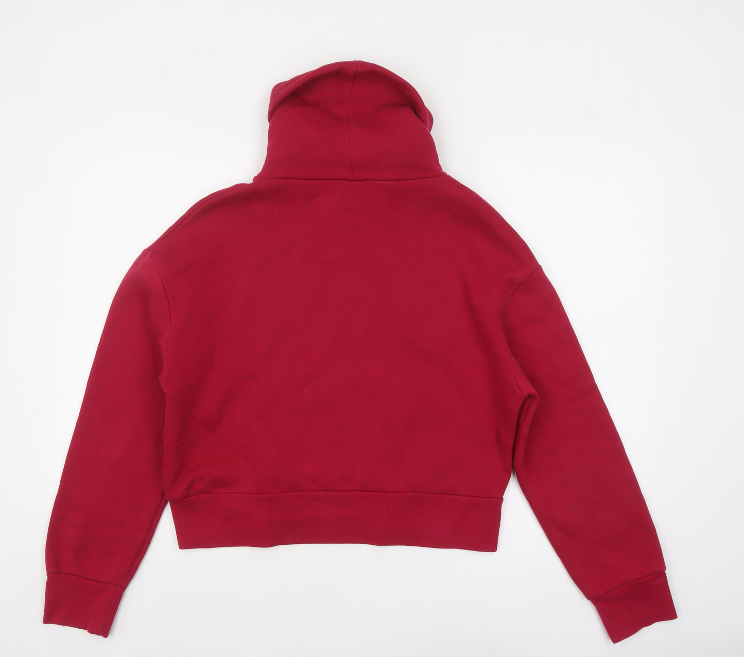 ZARA Womens Red Long Sleeve High Neck Pullover Sweatshirt Size S