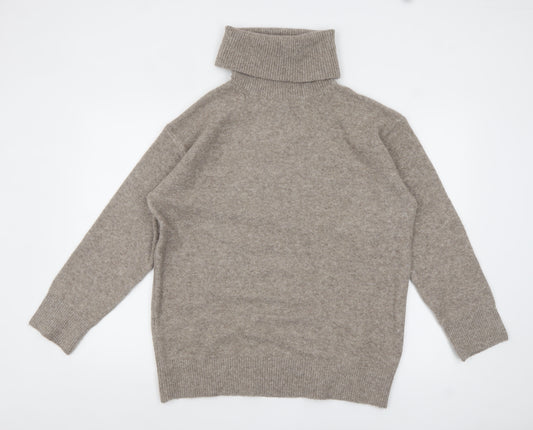 New Look Womens Beige Roll Neck Long Sleeve Jumper Size M