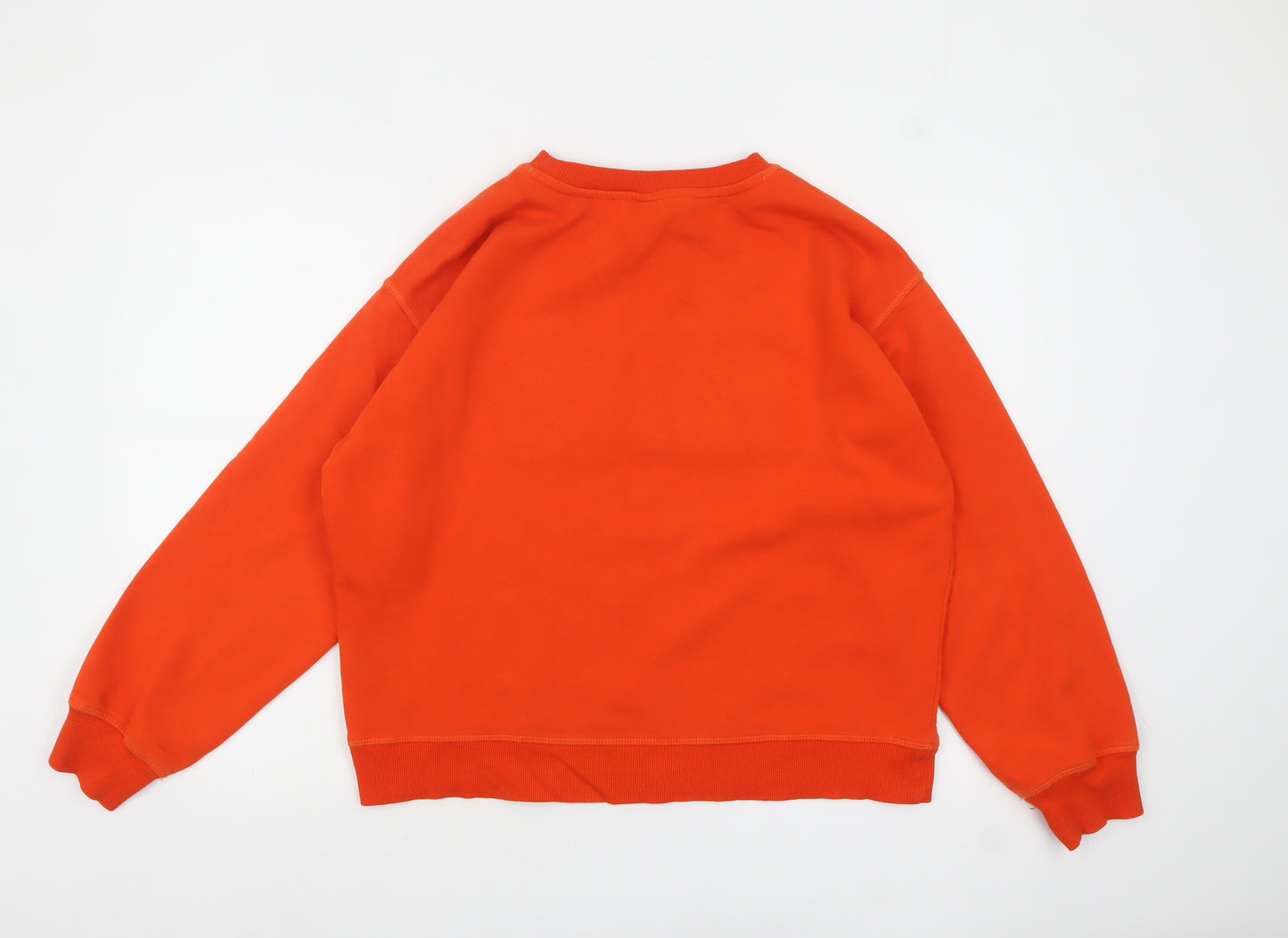 H&M Women Orange Paris Pullover Sweatshirt Size Small Casual