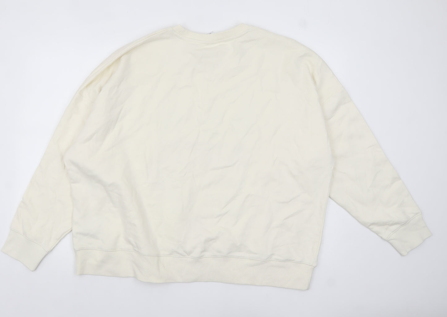 Marks and Spencer Women Ivory Elf Christmas Graphic Sweatshirt Size 20