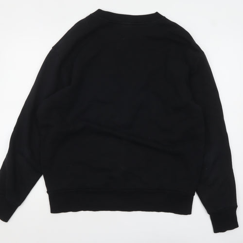 Diesel Men's Black Graphic Logo Pullover Sweatshirt Size M