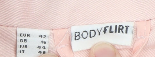 Bodyflirt Women's Pink Blazer Jacket Size 16 Classic Single-Breasted