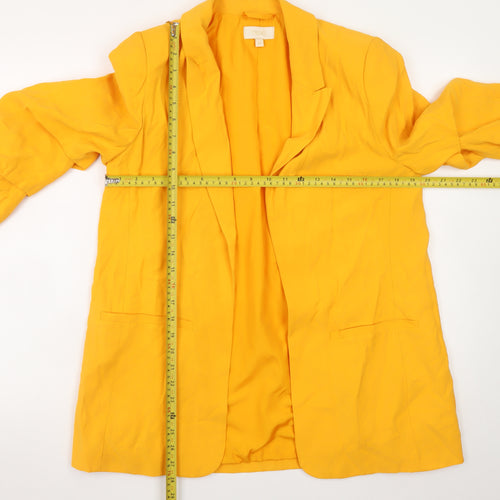 Next Women’s Yellow Blazer Jacket UK 12 Regular Lined Viscose Blend