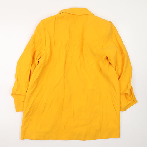 Next Women’s Yellow Blazer Jacket UK 12 Regular Lined Viscose Blend