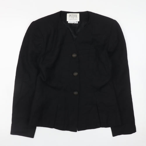 Petite Sophisticate Women's Black Petite Classic Blazer Jacket Size P