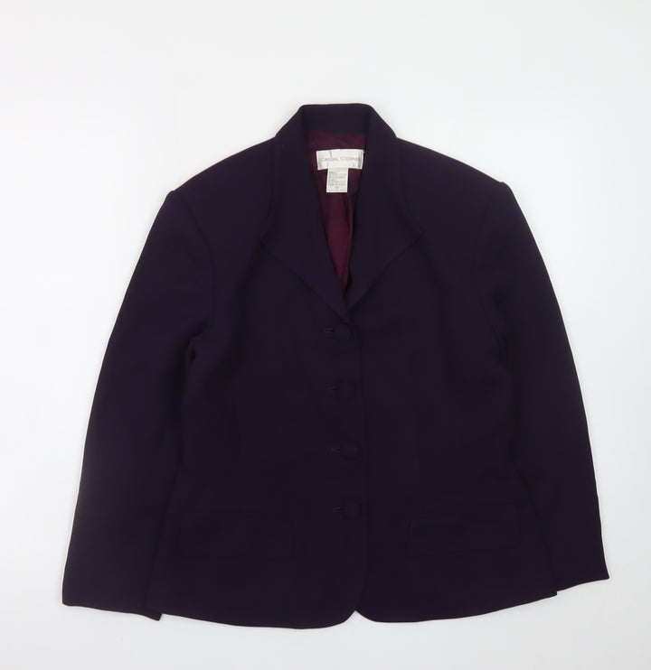 Casual Corner Women's Purple Blazer Size 10 Classic Lined Jacket