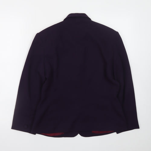 Casual Corner Women's Purple Blazer Size 10 Classic Lined Jacket