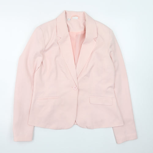 Bodyflirt Women's Pink Blazer Size 12 Classic Lined Jacket