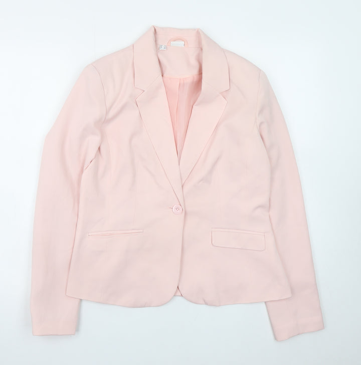 Bodyflirt Women's Pink Blazer Size 12 Classic Lined Jacket