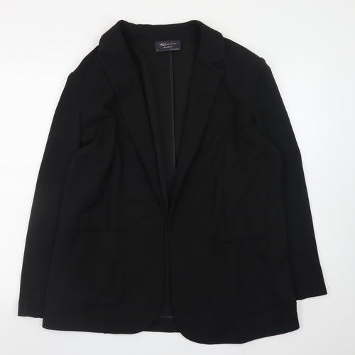 Marks and Spencer Womens Black Size 14 Regular Fit Blazer Jacket