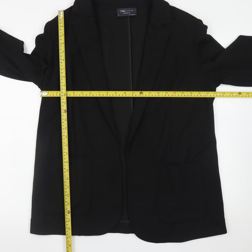 Marks and Spencer Womens Black Size 14 Regular Fit Blazer Jacket