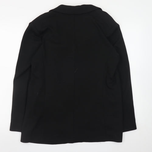 Marks and Spencer Womens Black Size 14 Regular Fit Blazer Jacket