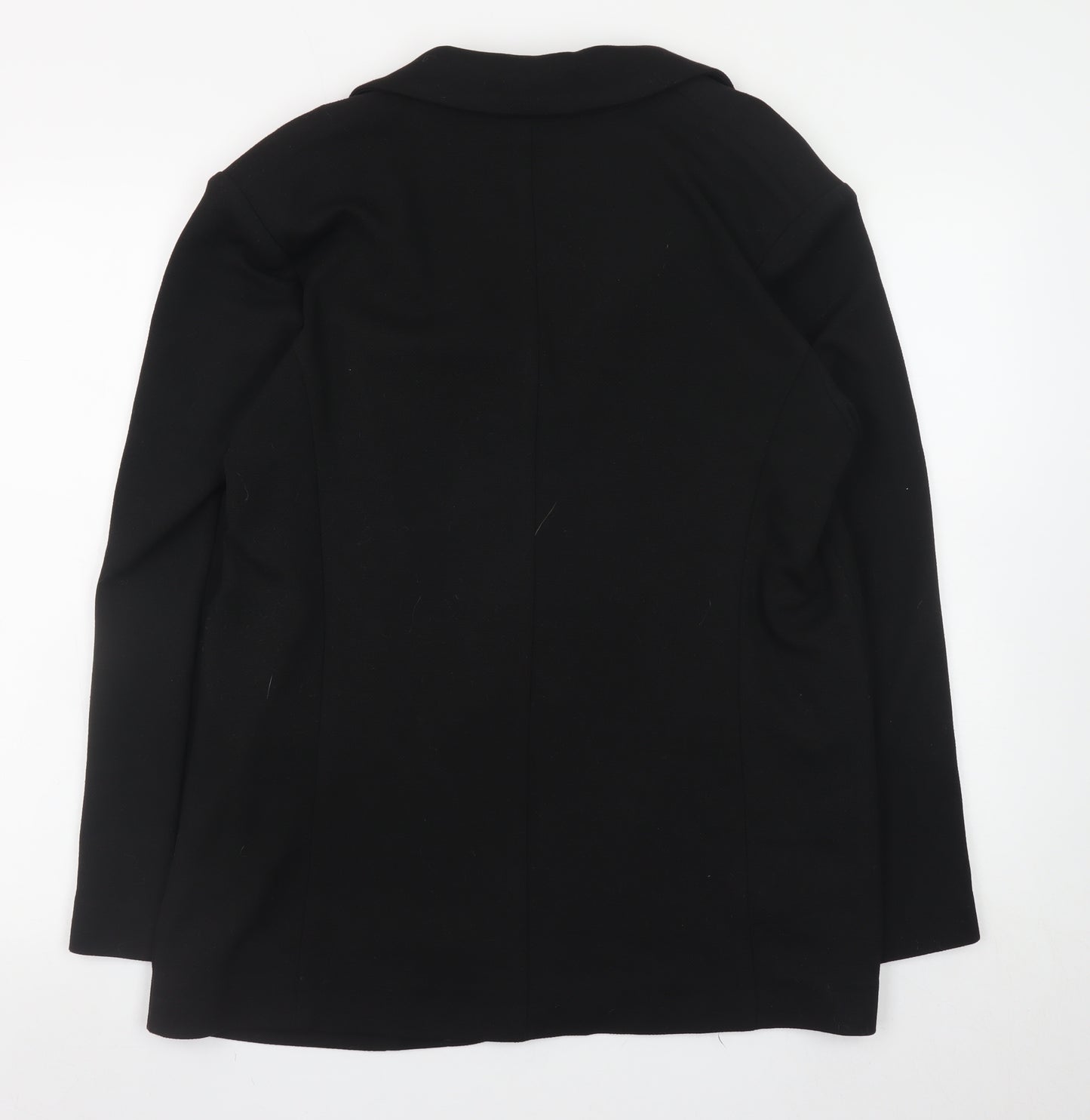 Marks and Spencer Womens Black Size 14 Regular Fit Blazer Jacket