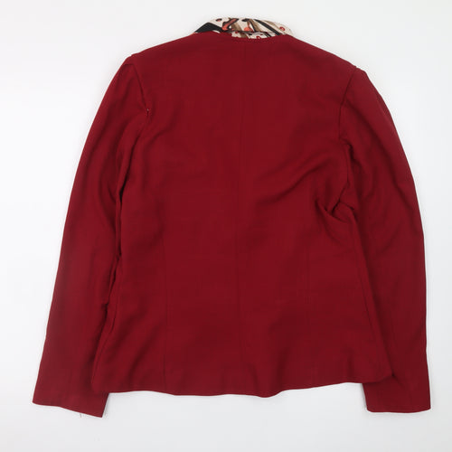 Siny Tex Women's Red Blazer Jacket Size 26 Formal Lined
