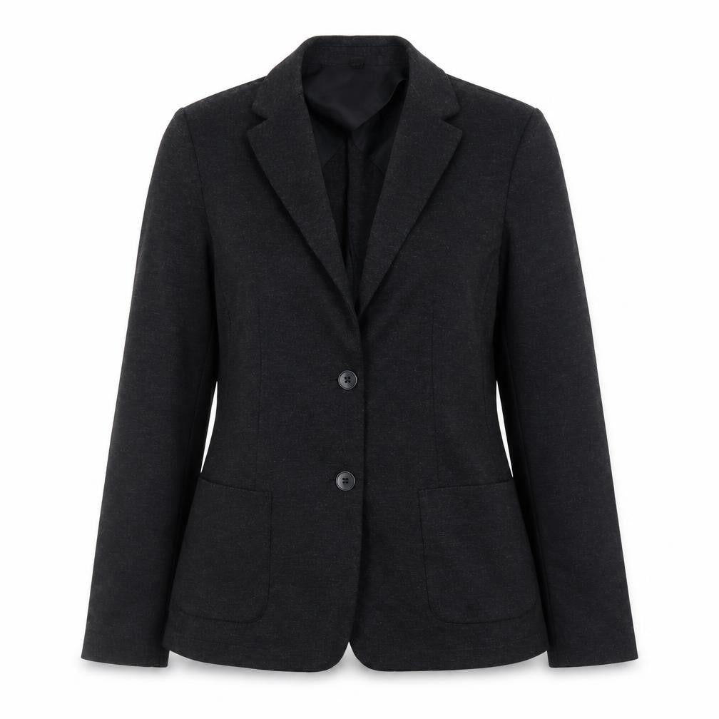 Uniqlo Women's Black L Blazer Jacket Polyester Blend Lined