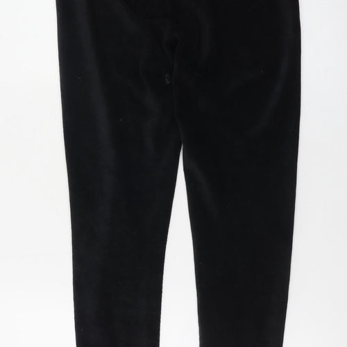 Marks and Spencer Women's Black Velvet Leggings Size 14 Long