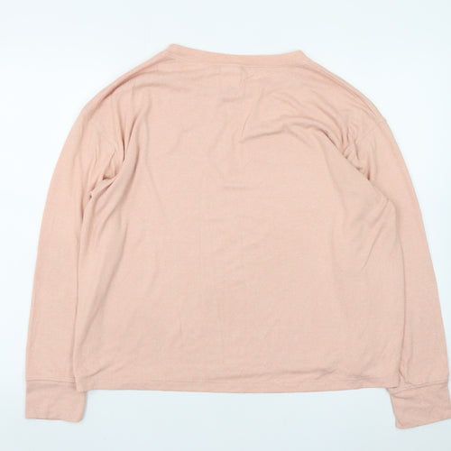 Victoria's Secret PINK Women's Pink Long Sleeve Relaxed Jersey Top L