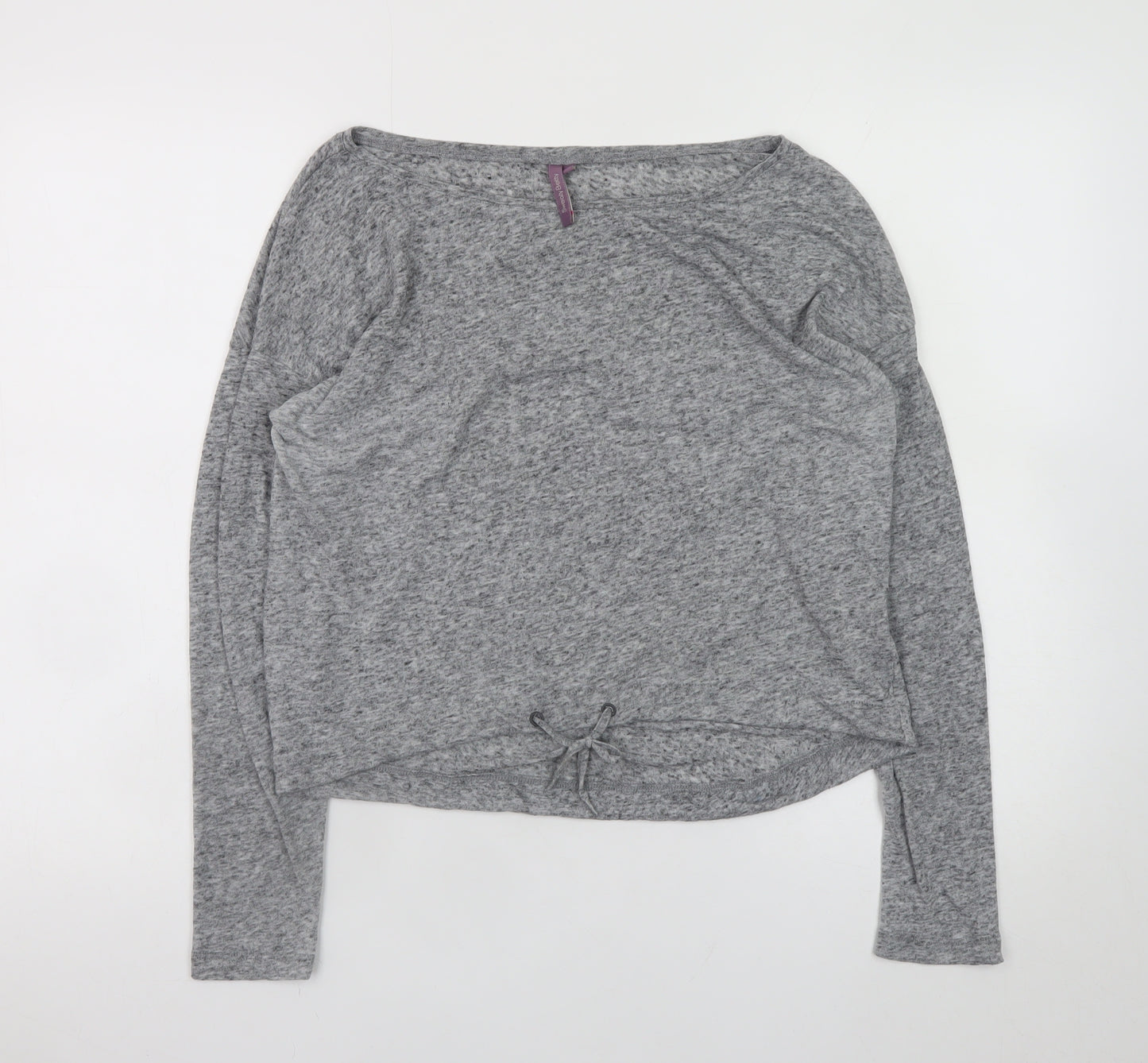 Sweaty Betty Women’s Grey Long Sleeve Relaxed Linen Blend T-Shirt Size S